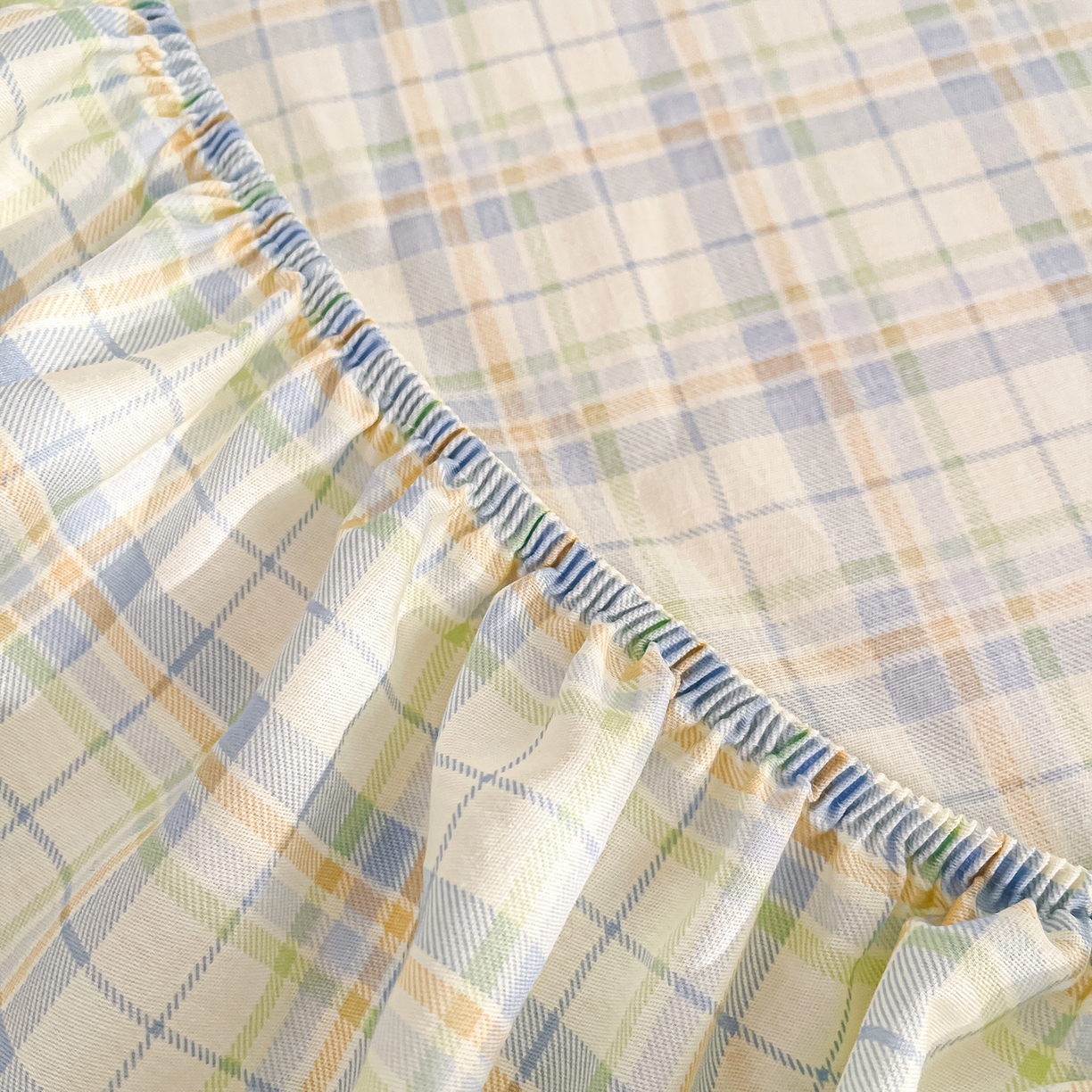 91家纺网 家纺一手货源 找家纺 瑞莱 2026新款纯棉全棉单品印花卡通床笠枕套系列 五线格