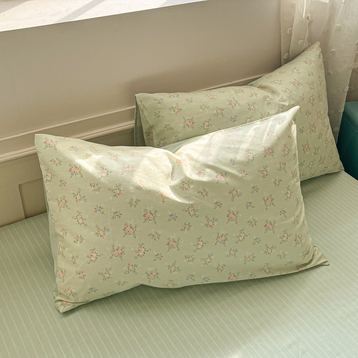 91家纺网 家纺一手货源 找家纺 （总）柠馨 2026春夏新款13372全棉纯棉印花单枕套 枕套单件-芙拉系列