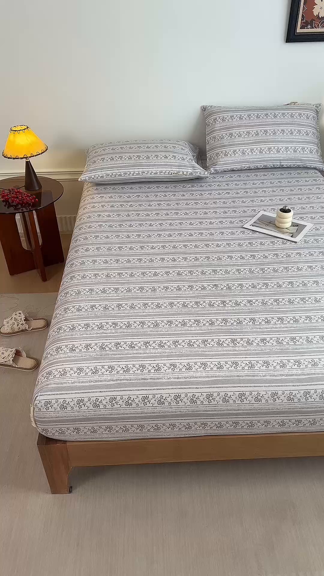 91家纺网 家纺一手货源 找家纺 春皖家纺 2026春夏新品简约款老粗布系列床笠品单床笠 床笠单件 斯年H