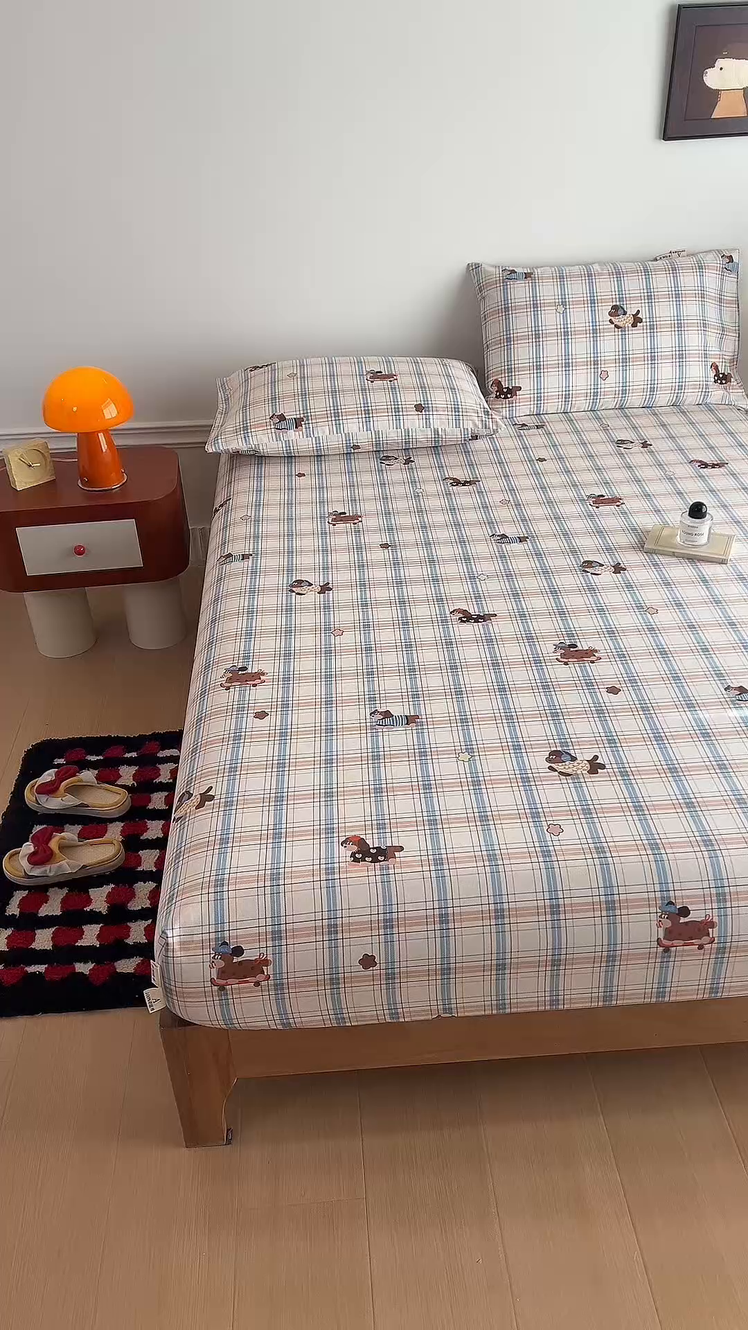 91家纺网 家纺一手货源 找家纺 春皖家纺 2026春夏新品简约款老粗布系列床笠品单床笠 床笠单件 听枫