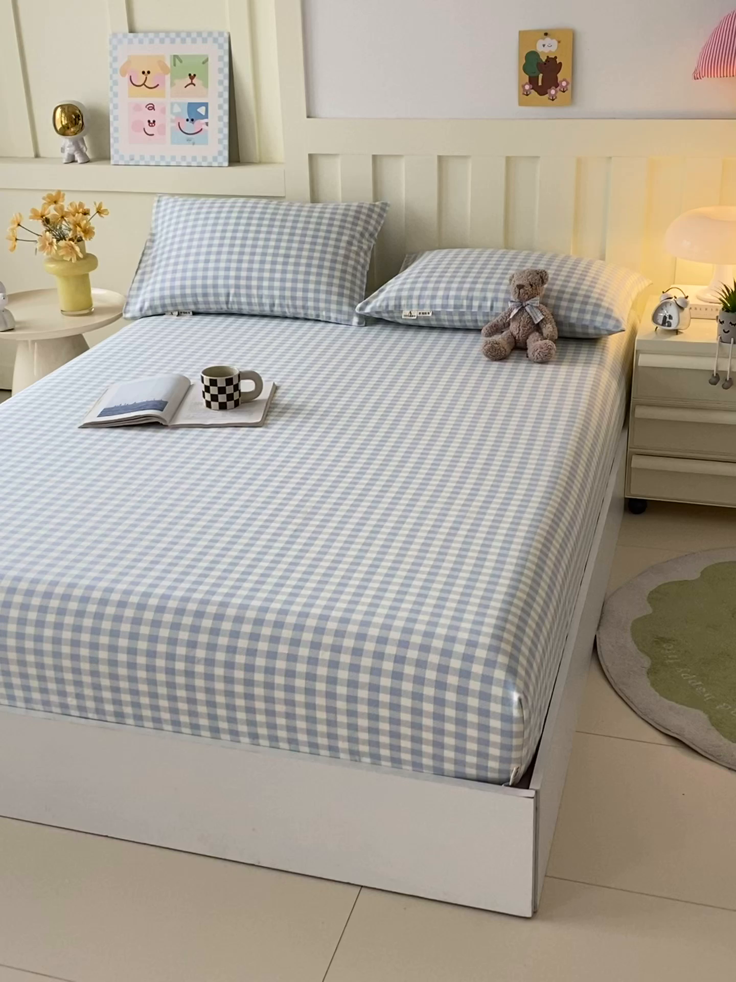 91家纺网 家纺一手货源 找家纺 春皖家纺 2026春夏新品简约款老粗布系列床笠品单床笠 床笠单件 西木