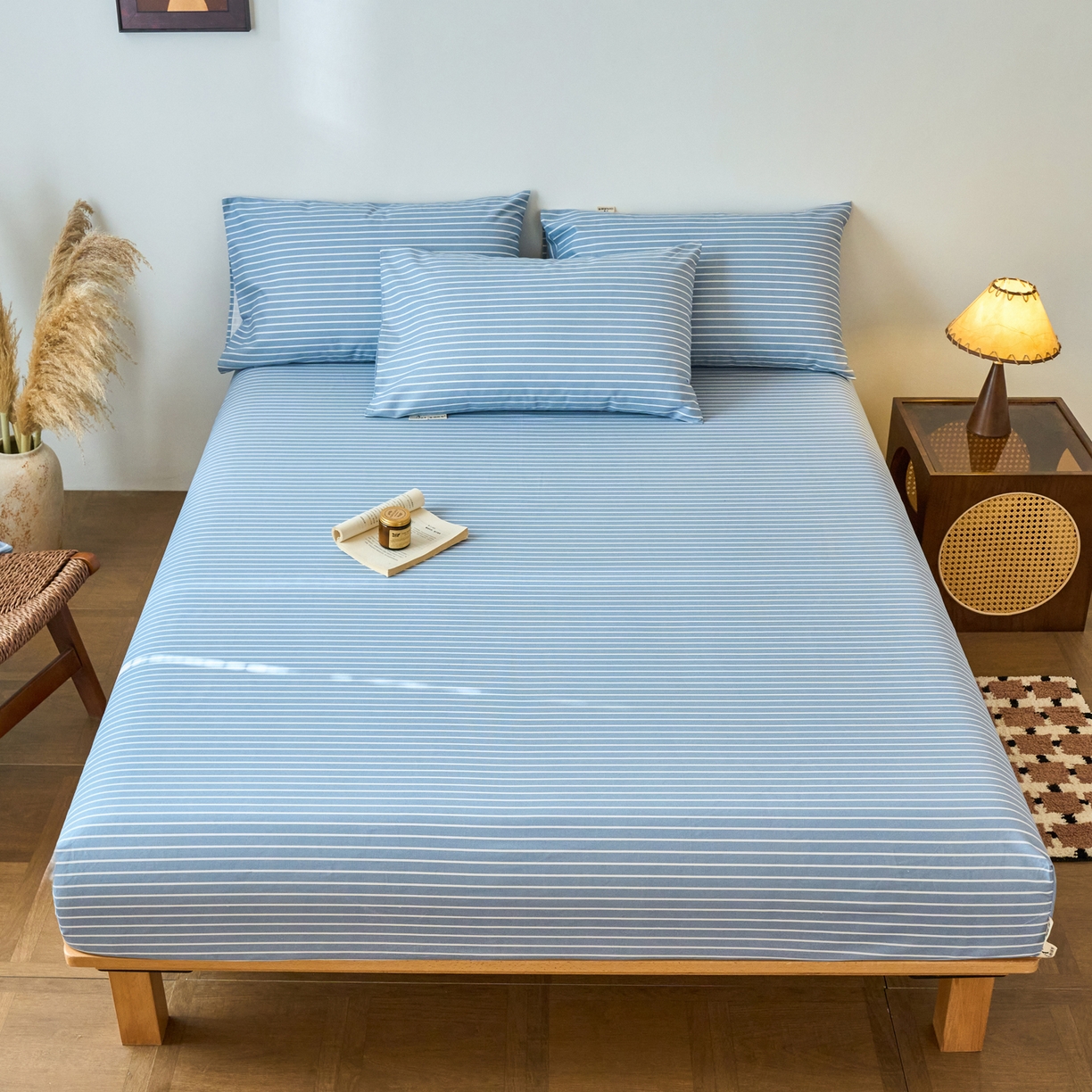 春皖家纺 2026春夏新品简约款老粗布系列床笠品单床笠 床笠单件 细川-聚