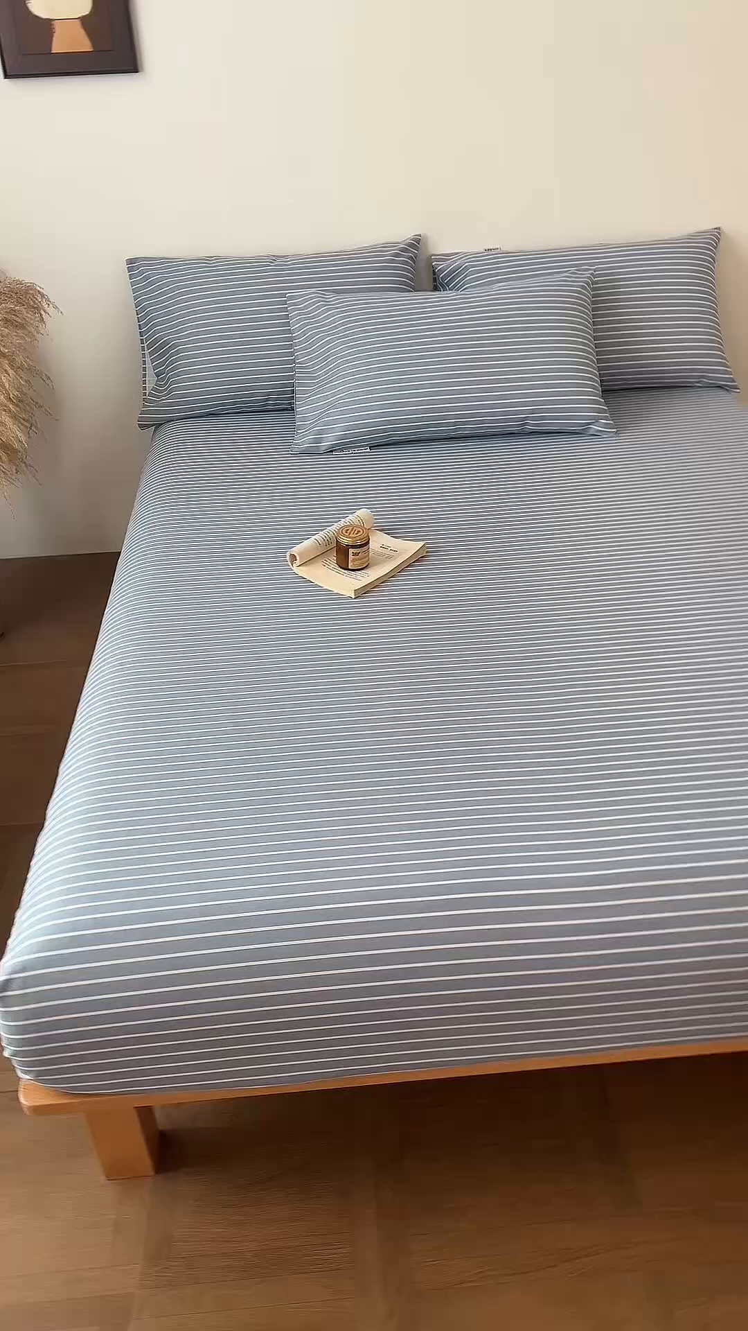 91家纺网 家纺一手货源 找家纺 春皖家纺 2026春夏新品简约款老粗布系列床笠品单床笠 床笠单件 细川-聚