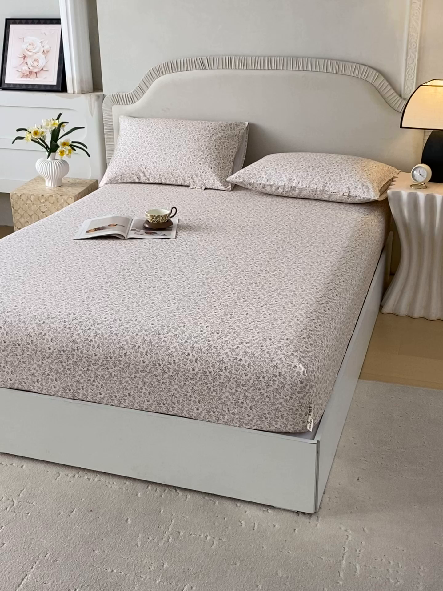 91家纺网 家纺一手货源 找家纺 春皖家纺 2026春夏新品简约款老粗布系列床笠品单床笠 床笠单件 醒风