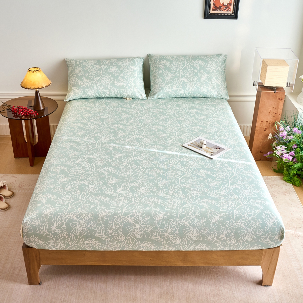 春皖家纺 2026春夏新品简约款老粗布系列床笠品单床笠 床笠单件 意禾Y