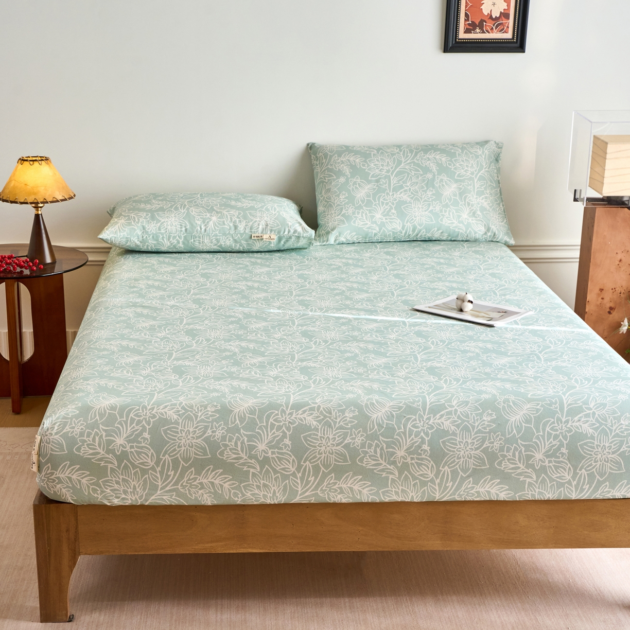 91家纺网 家纺一手货源 找家纺 春皖家纺 2026春夏新品简约款老粗布系列床笠品单床笠 床笠单件 意禾Y