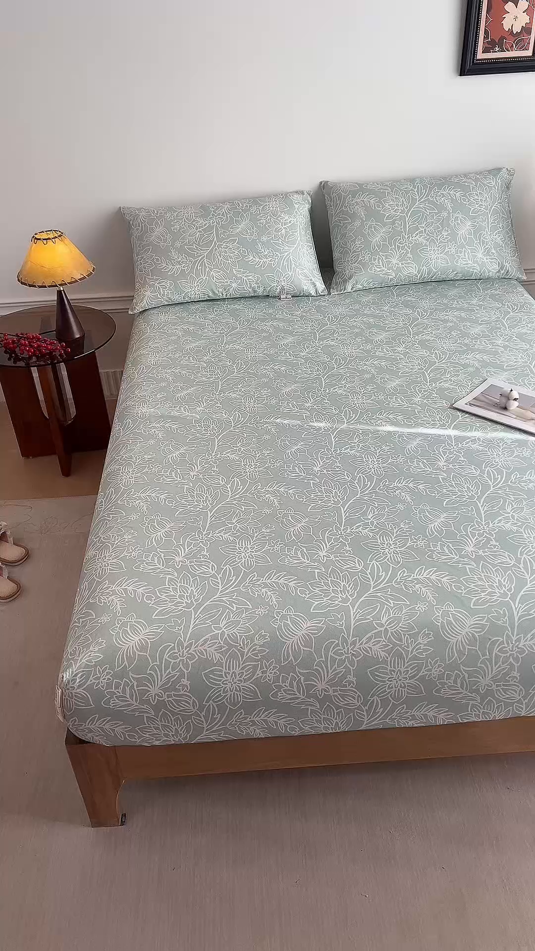 91家纺网 家纺一手货源 找家纺 春皖家纺 2026春夏新品简约款老粗布系列床笠品单床笠 床笠单件 意禾Y