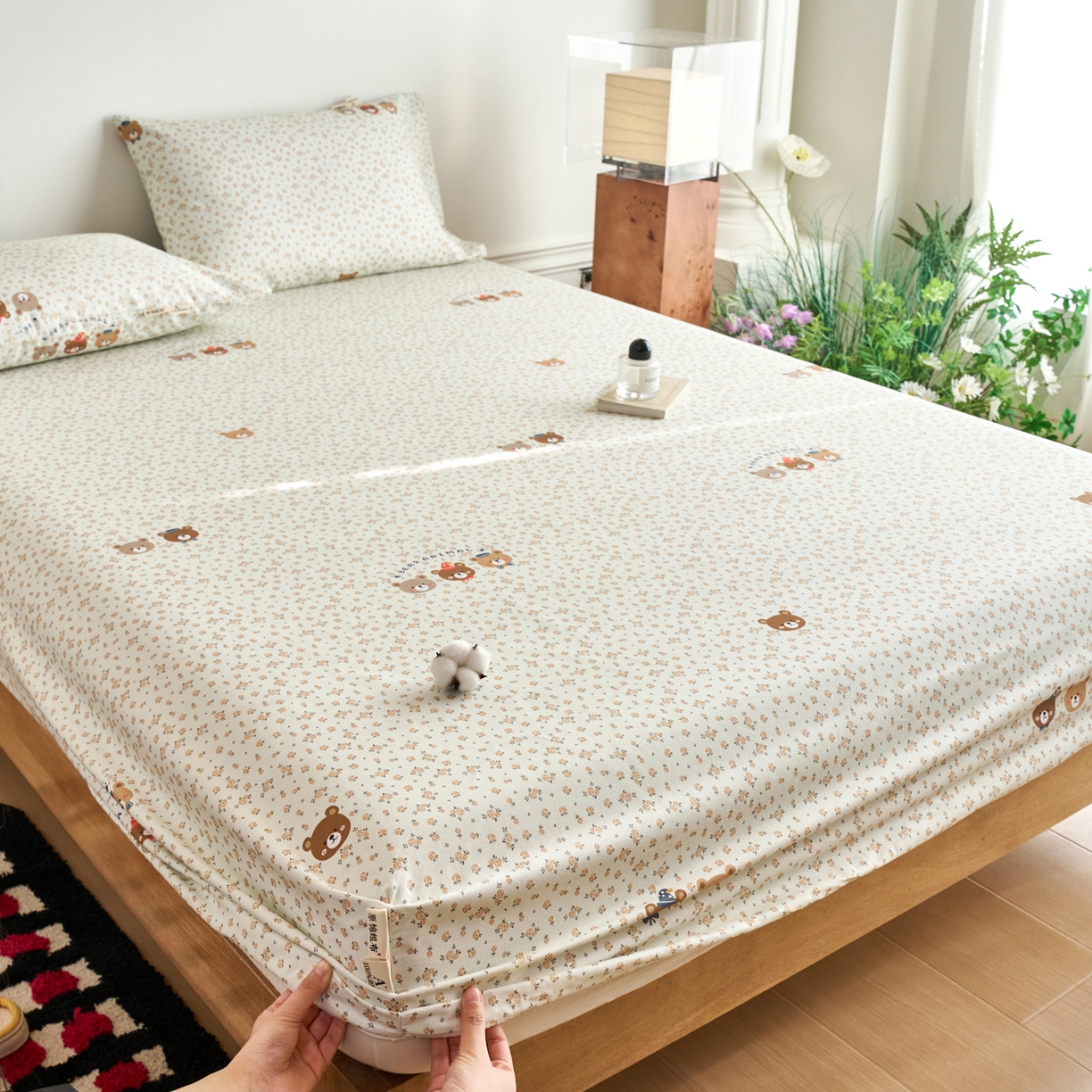 91家纺网 家纺一手货源 找家纺 春皖家纺 2026春夏新品简约款老粗布系列床笠品单床笠 床笠单件 尤米H