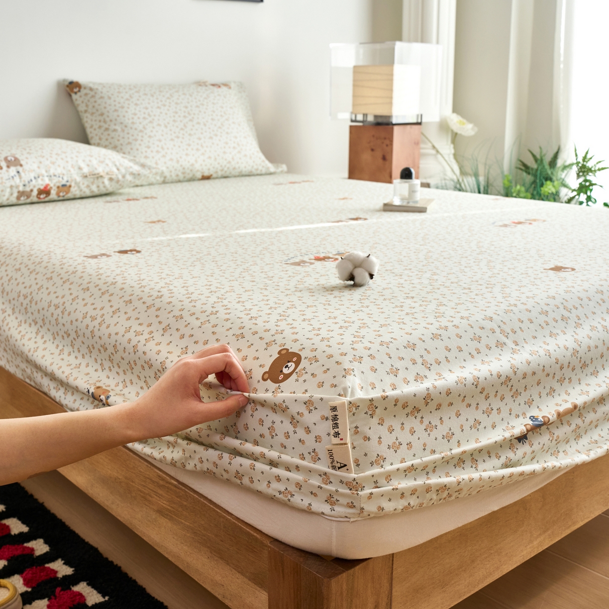 91家纺网 家纺一手货源 找家纺 春皖家纺 2026春夏新品简约款老粗布系列床笠品单床笠 床笠单件 尤米H