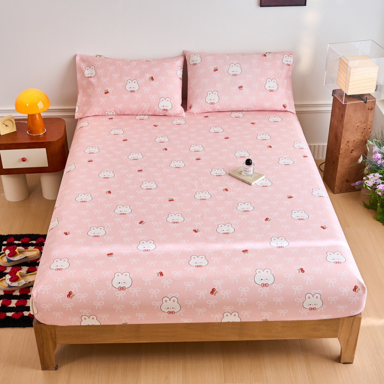 春皖家纺 2026春夏新品简约款老粗布系列床笠品单床笠 床笠单件 予光