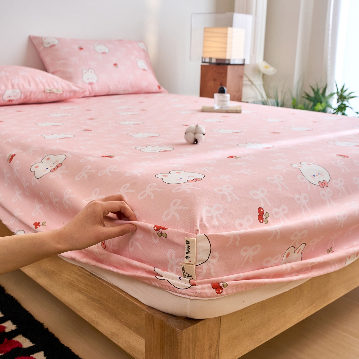 91家纺网 家纺一手货源 找家纺 春皖家纺 2026春夏新品简约款老粗布系列床笠品单床笠 床笠单件 予光