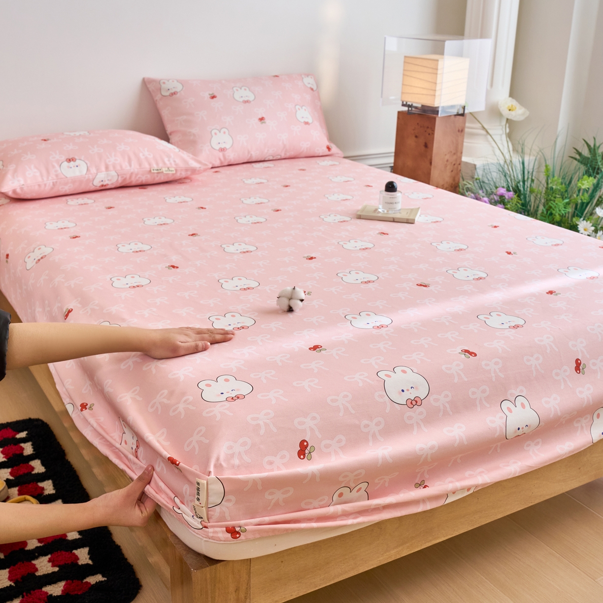 91家纺网 家纺一手货源 找家纺 春皖家纺 2026春夏新品简约款老粗布系列床笠品单床笠 床笠单件 予光