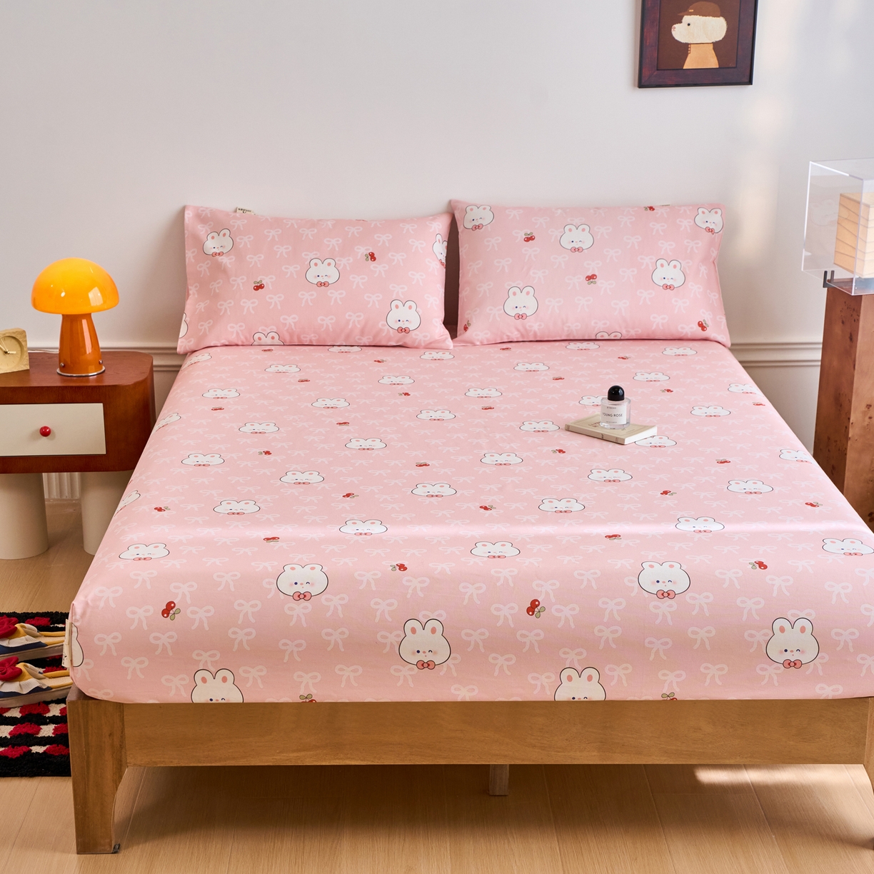 91家纺网 家纺一手货源 找家纺 春皖家纺 2026春夏新品简约款老粗布系列床笠品单床笠 床笠单件 予光