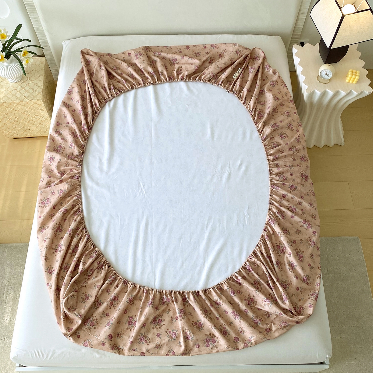 91家纺网 家纺一手货源 找家纺 春皖家纺 2026春夏新品简约款老粗布系列床笠品单床笠 床笠单件 云裳