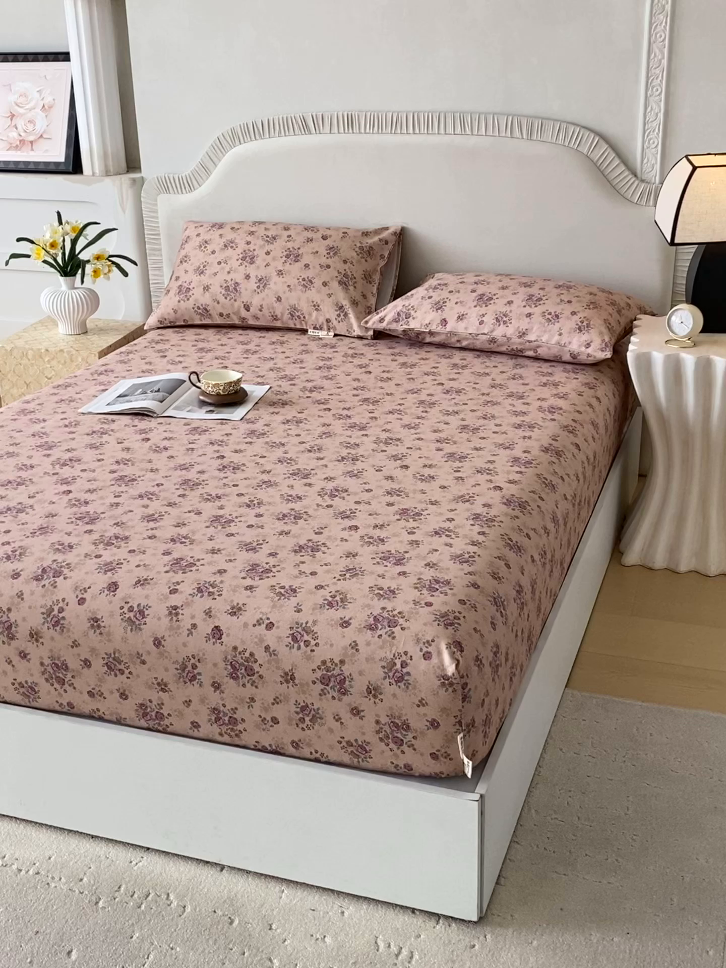 91家纺网 家纺一手货源 找家纺 春皖家纺 2026春夏新品简约款老粗布系列床笠品单床笠 床笠单件 云裳