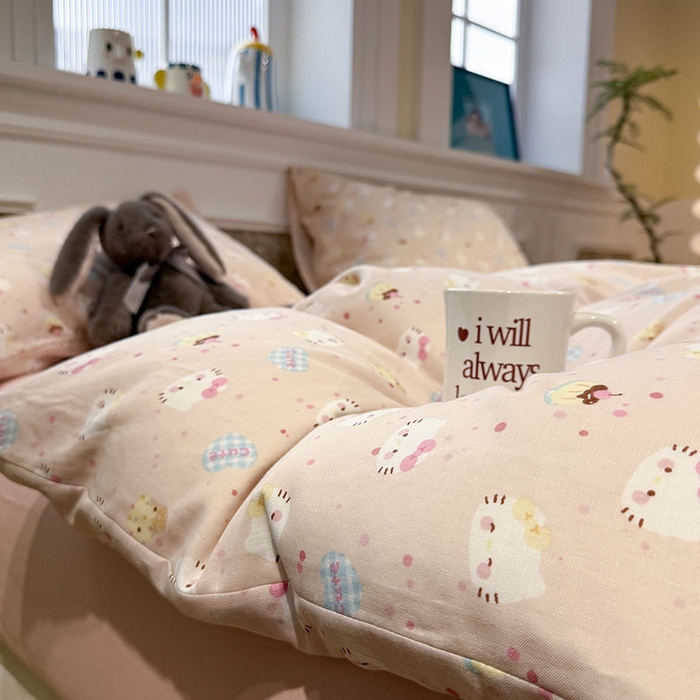 91家纺网 家纺一手货源 找家纺 （总）塞纳 2026新款.全棉有氧双层纱四件套-场景一