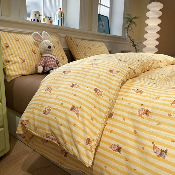 91家纺网 家纺一手货源 找家纺 （总）塞纳 2026新款.全棉有氧双层纱四件套-场景一