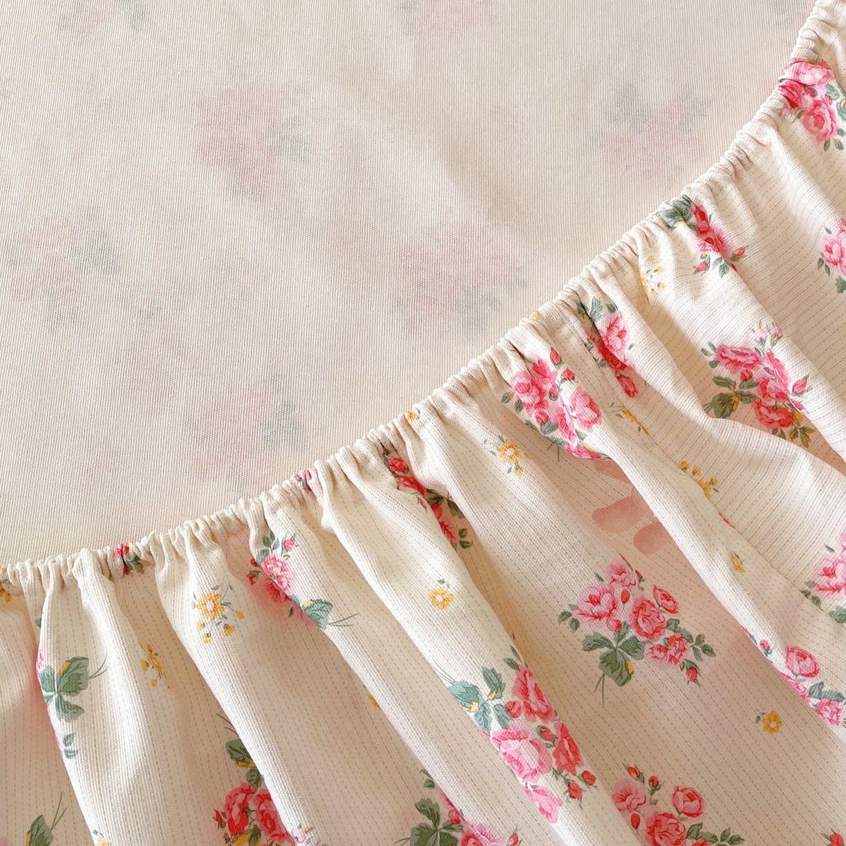 91家纺网 家纺一手货源 找家纺 春皖家纺 2026春夏新品简约款老粗布系列床笠品单床笠 床笠单件 芝甜