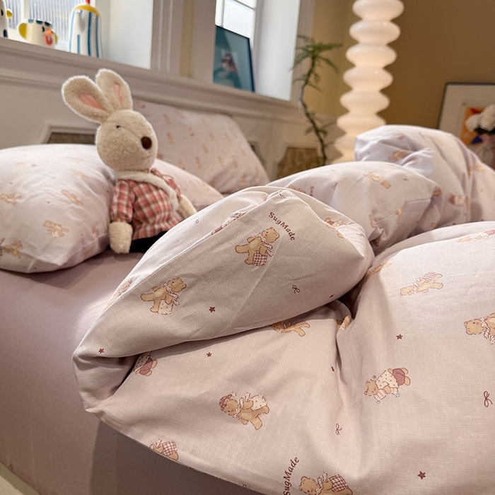 91家纺网 家纺一手货源 找家纺 （总）塞纳 2026新款.全棉有氧双层纱四件套-场景一