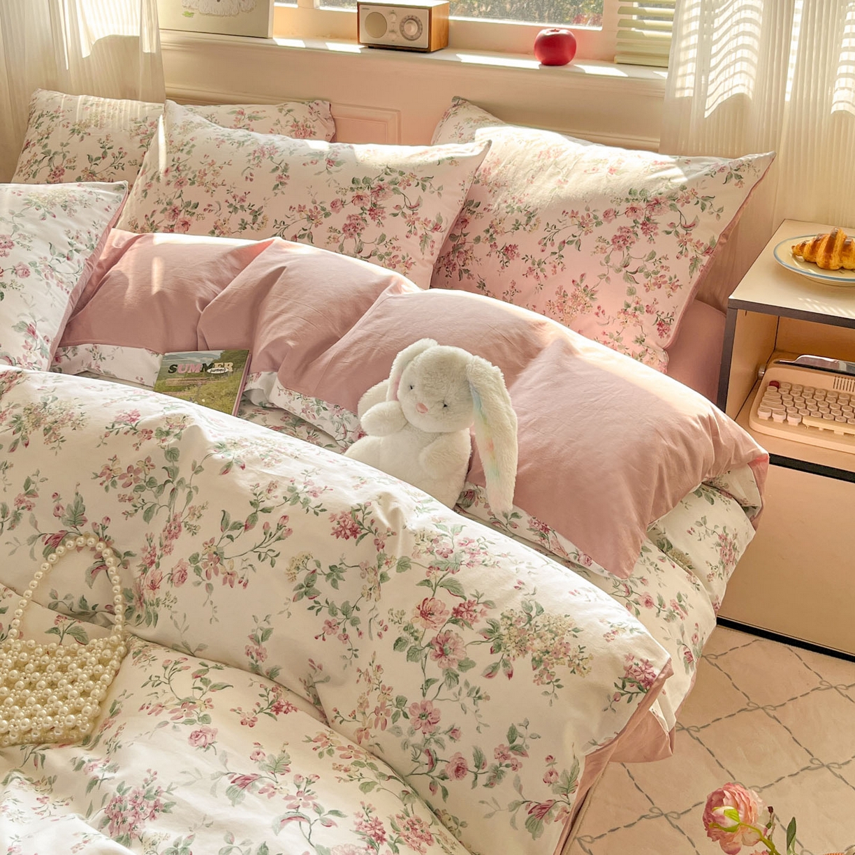 91家纺网 家纺一手货源 找家纺 柠馨 2026新款13372全棉印花单被套被套单件-薇丽 若溪