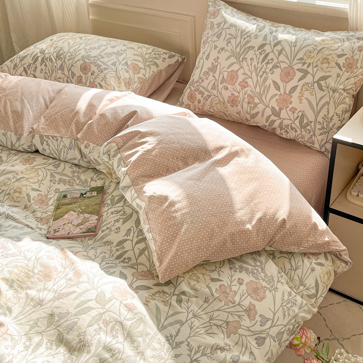 91家纺网 家纺一手货源 找家纺 柠馨 2026新款13372全棉印花单被套被套单件-薇丽 春娆