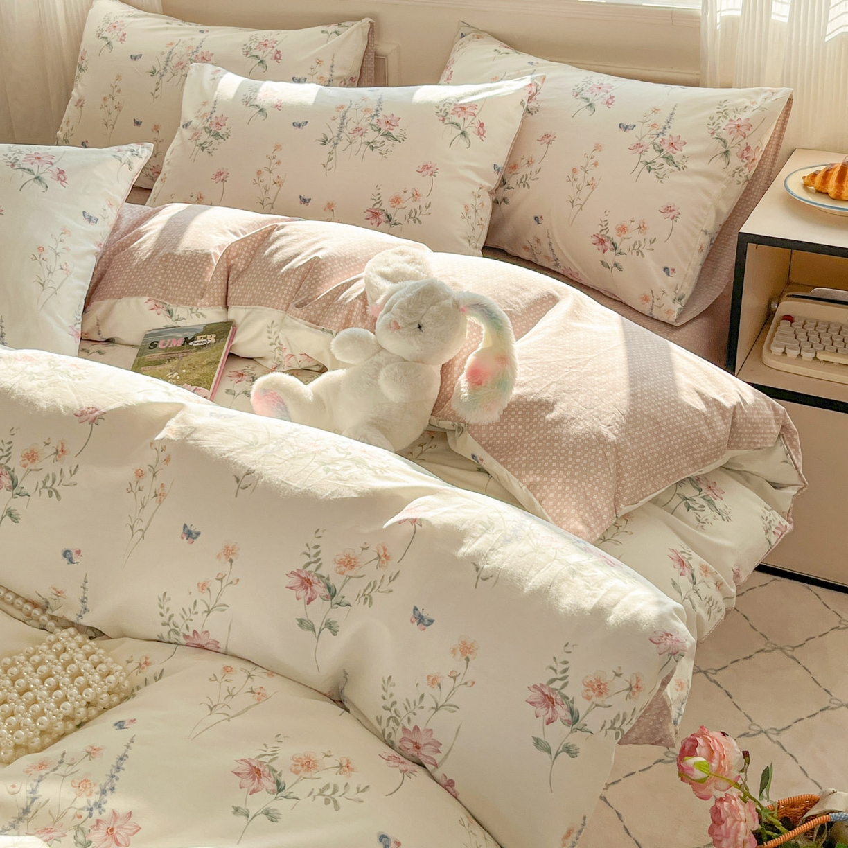 91家纺网 家纺一手货源 找家纺 柠馨 2026新款13372全棉印花单被套被套单件-薇丽 妖娆