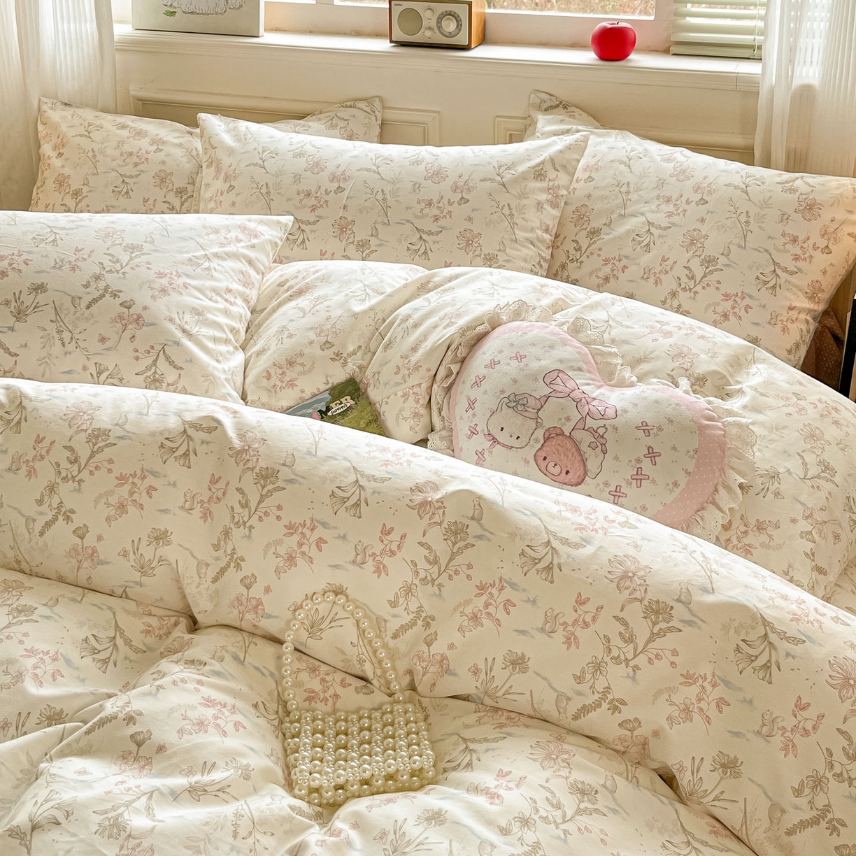 91家纺网 家纺一手货源 找家纺 柠馨 2026新款13372全棉印花单被套被套单件-薇丽 纯真-粉