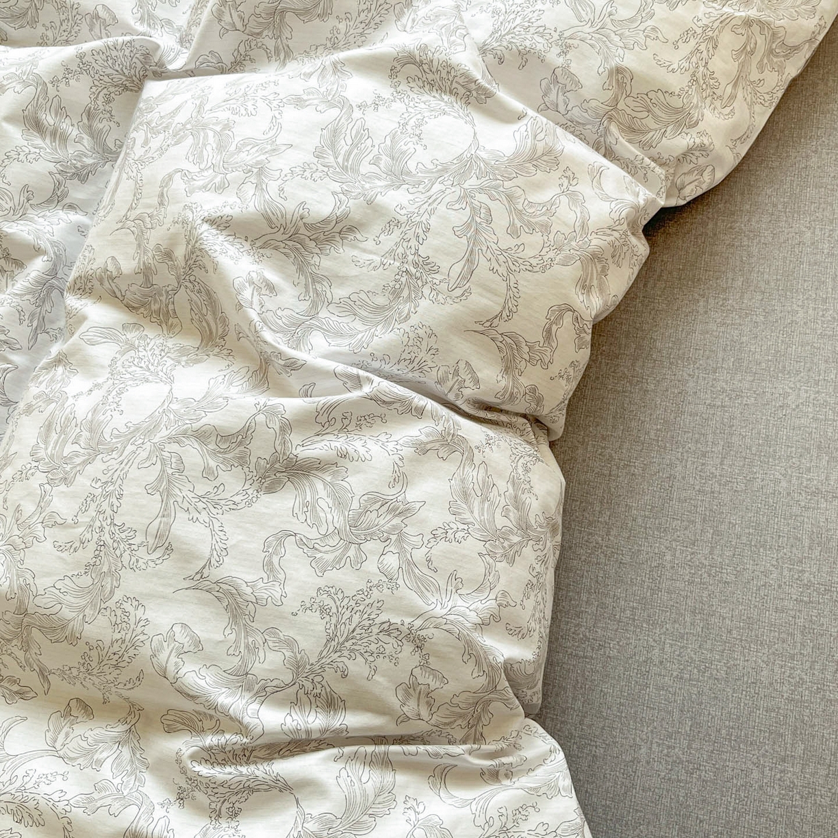 91家纺网 家纺一手货源 找家纺 柠馨 2026新款13372全棉印花单被套被套单件-薇丽 浓墨