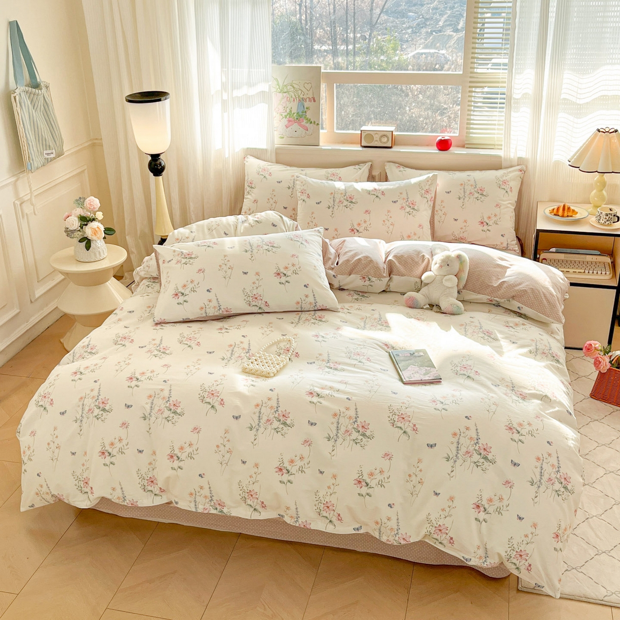 91家纺网 家纺一手货源 找家纺 柠馨 2026新款13372全棉印花单被套被套单件-薇丽 妖娆