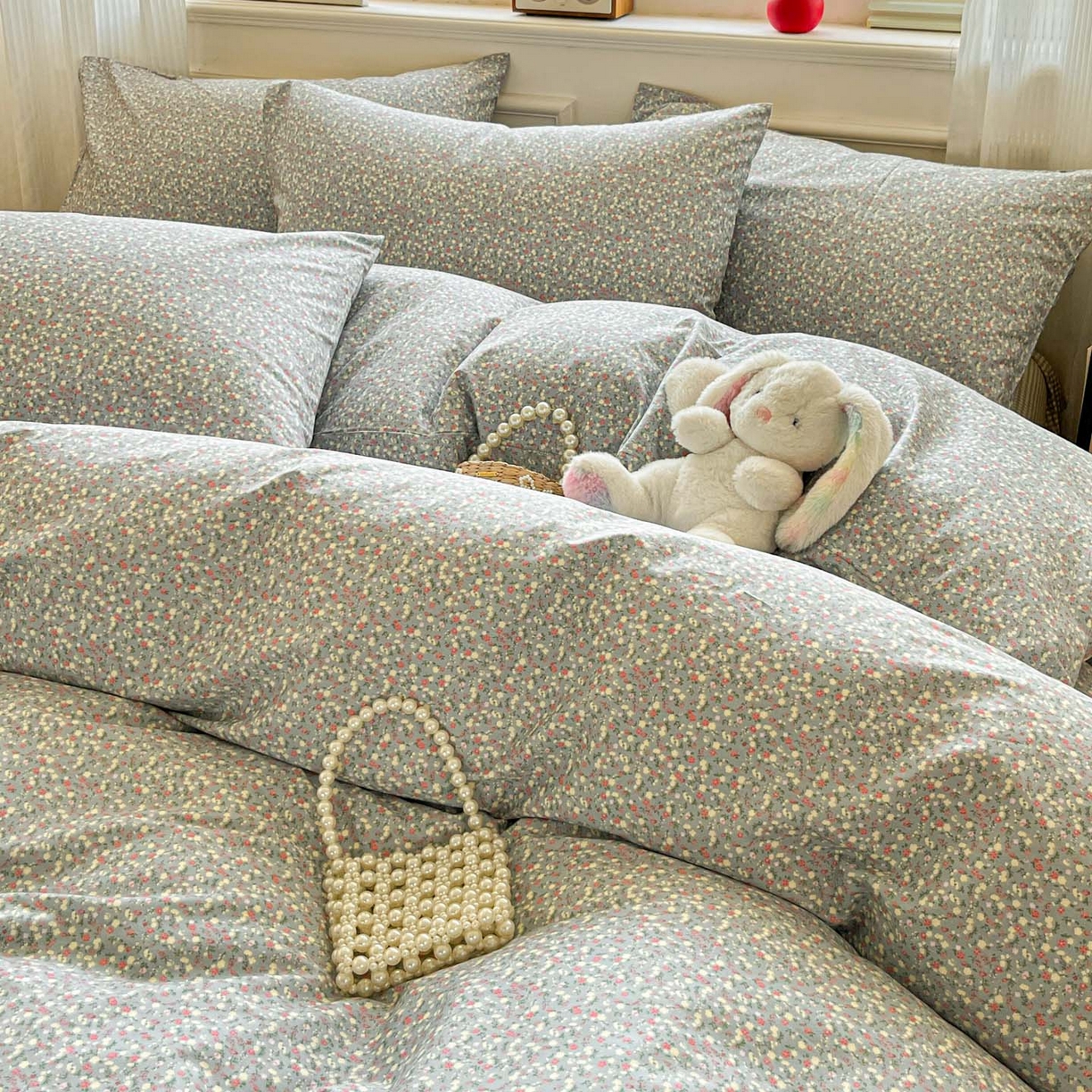 91家纺网 家纺一手货源 找家纺 柠馨 2026新款13372全棉印花单被套被套单件-薇丽 沧澜