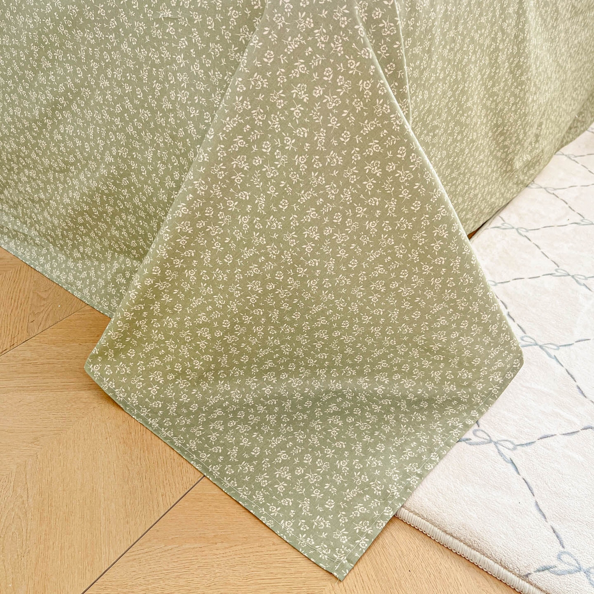 91家纺网 家纺一手货源 找家纺 柠馨 2026新款13372全棉印花单被套被套单件-薇丽 彼岸-绿