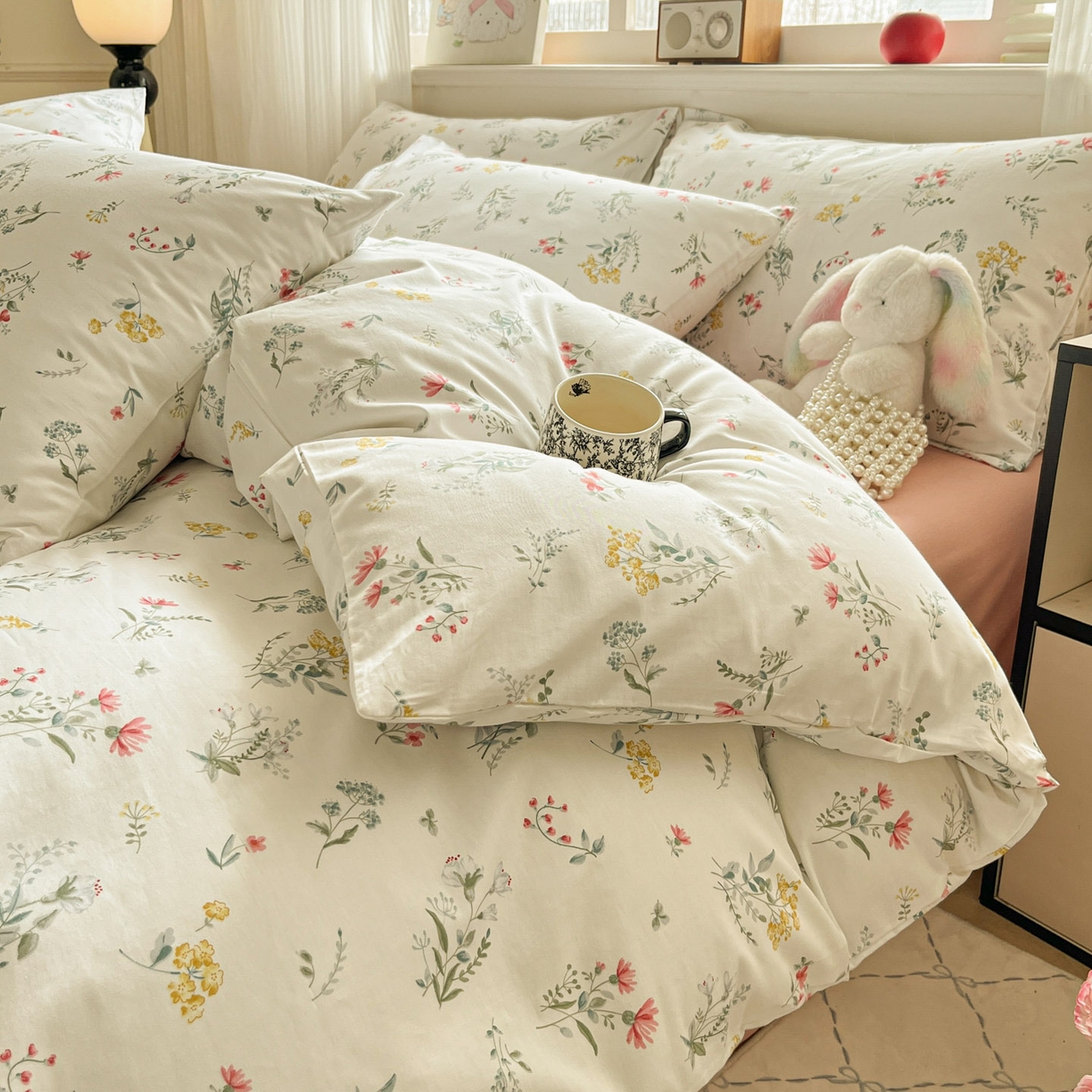 91家纺网 家纺一手货源 找家纺 柠馨 2026新款13372全棉印花单被套被套单件-薇丽 锦瑟