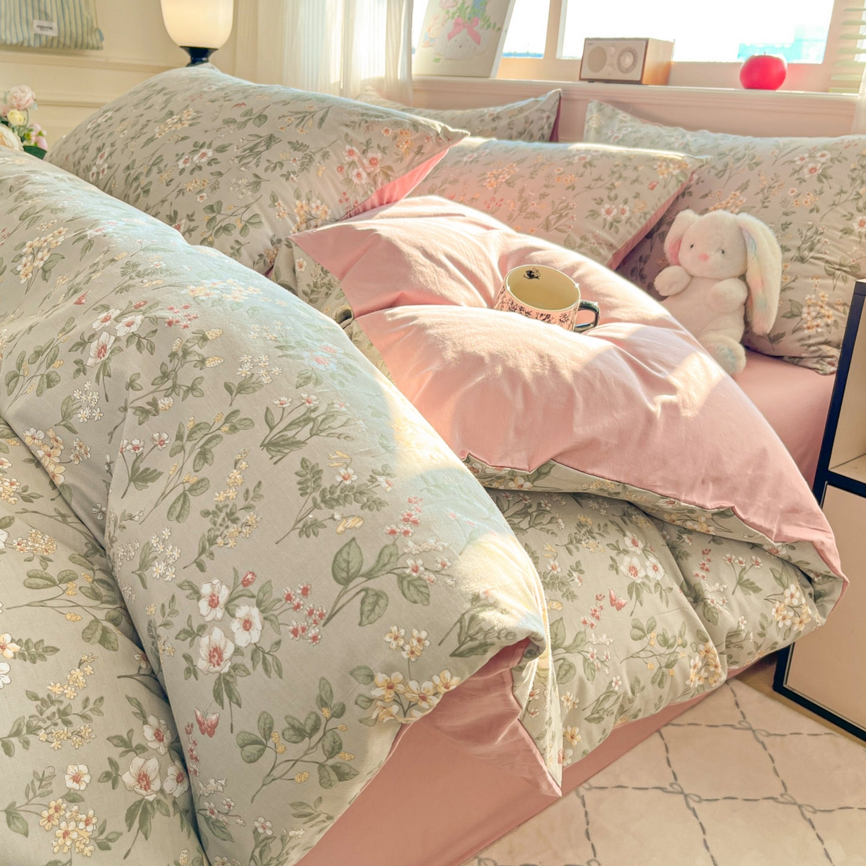 91家纺网 家纺一手货源 找家纺 柠馨 2026新款13372全棉印花单被套被套单件-薇丽 娴雅