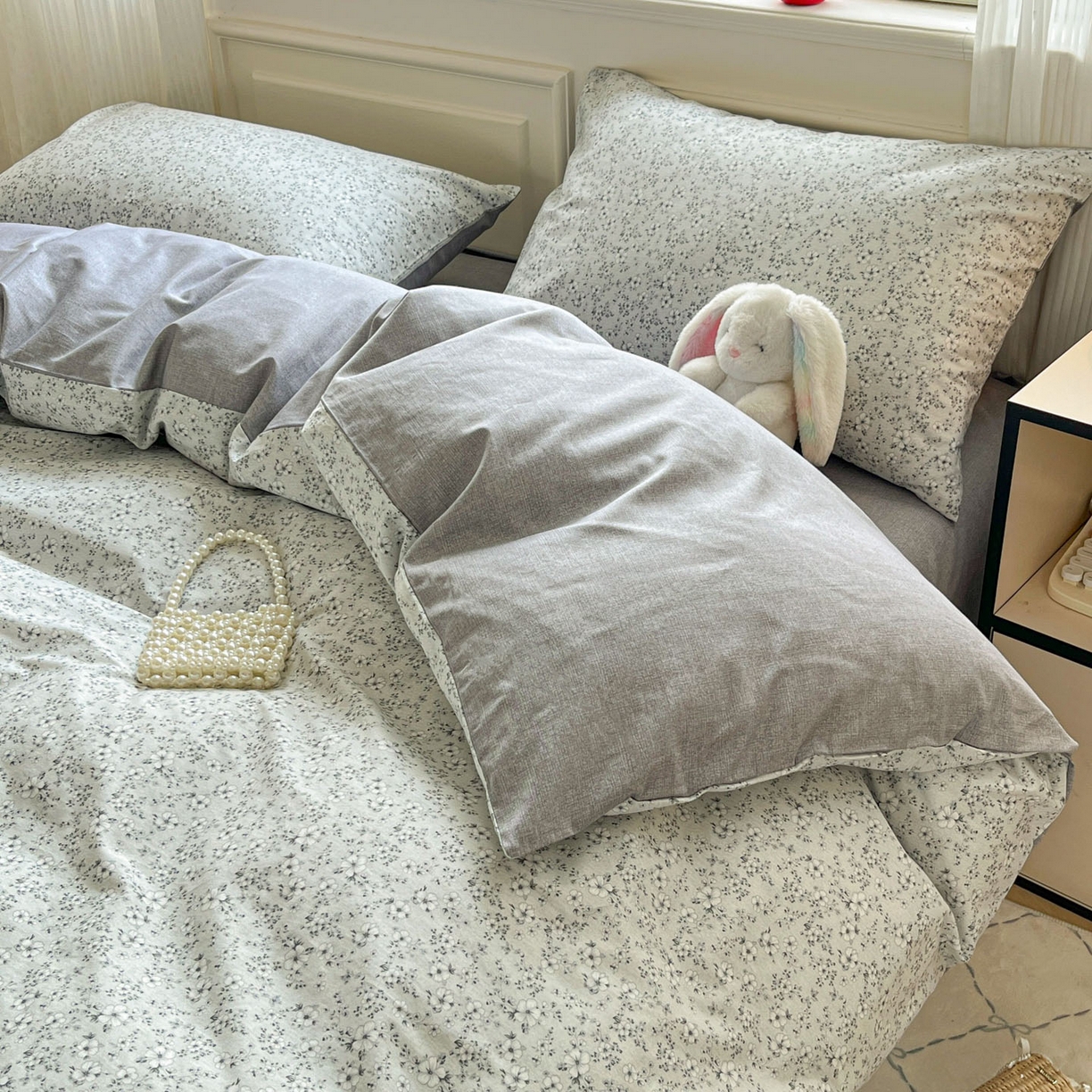 91家纺网 家纺一手货源 找家纺 柠馨 2026新款13372全棉印花单被套被套单件-薇丽 山岚