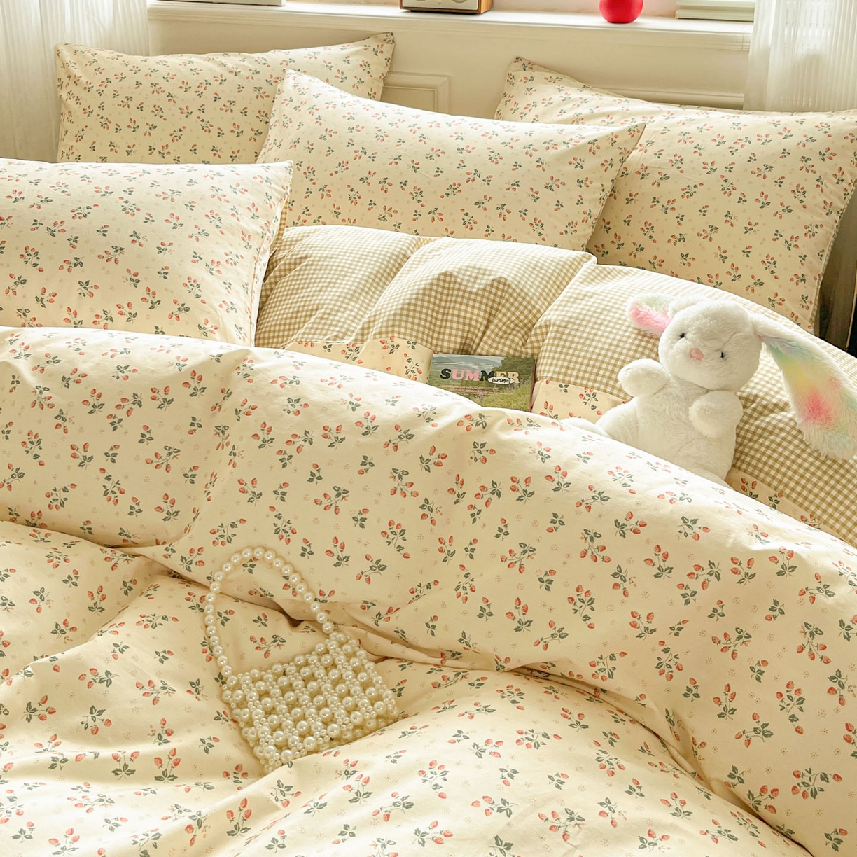 91家纺网 家纺一手货源 找家纺 柠馨 2026新款13372全棉印花单被套被套单件-薇丽 洛尘