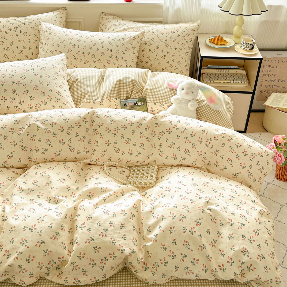 柠馨 2026新款13372全棉印花单被套被套单件-薇丽 洛尘