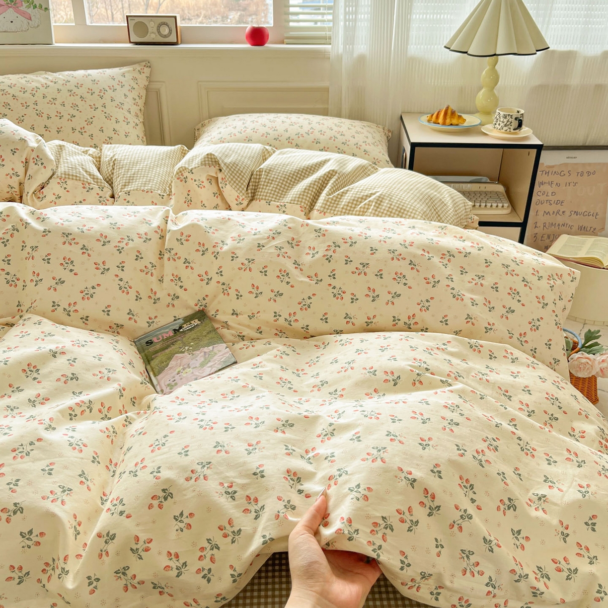 91家纺网 家纺一手货源 找家纺 柠馨 2026新款13372全棉印花单被套被套单件-薇丽 洛尘