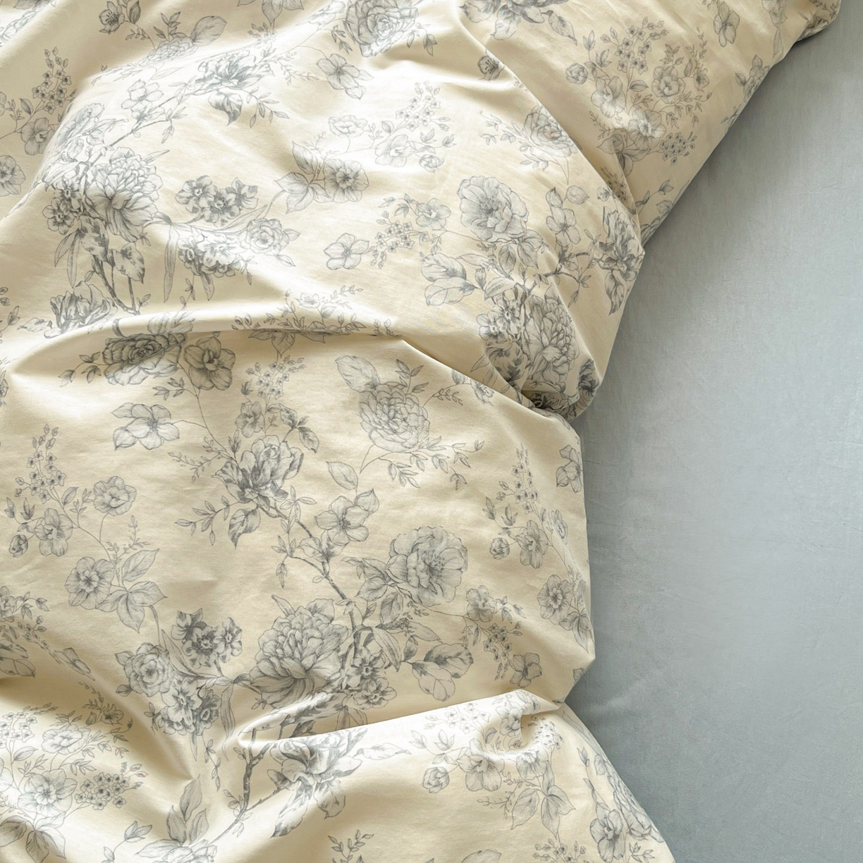 91家纺网 家纺一手货源 找家纺 柠馨 2026新款13372全棉印花单被套被套单件-薇丽 流影