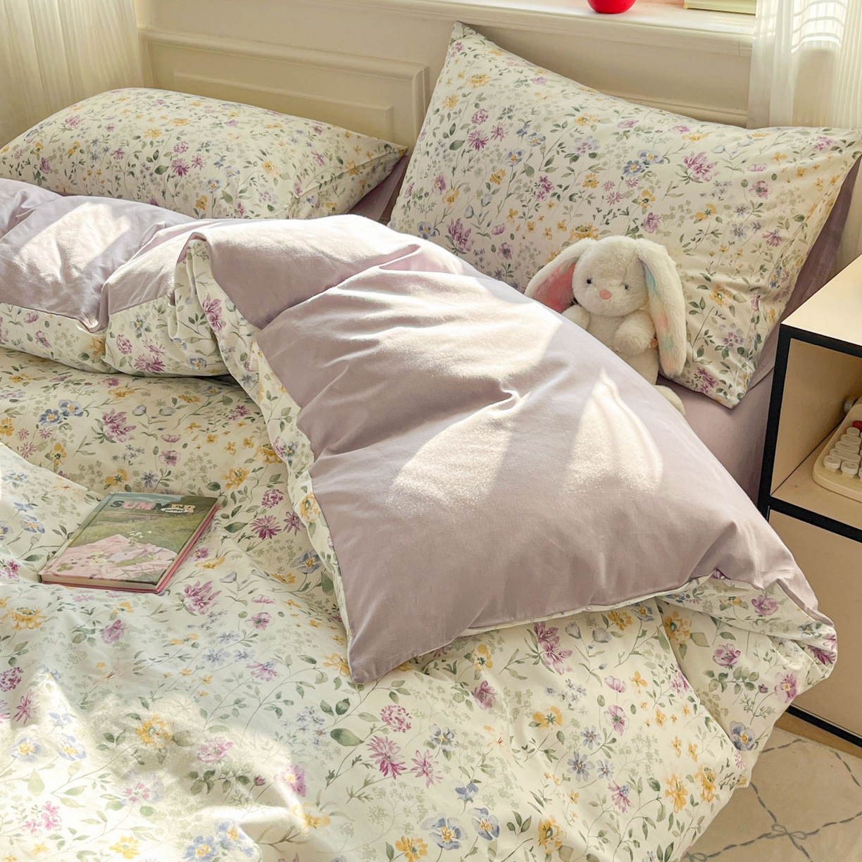 91家纺网 家纺一手货源 找家纺 柠馨 2026新款13372全棉印花单被套被套单件-薇丽 霓裳