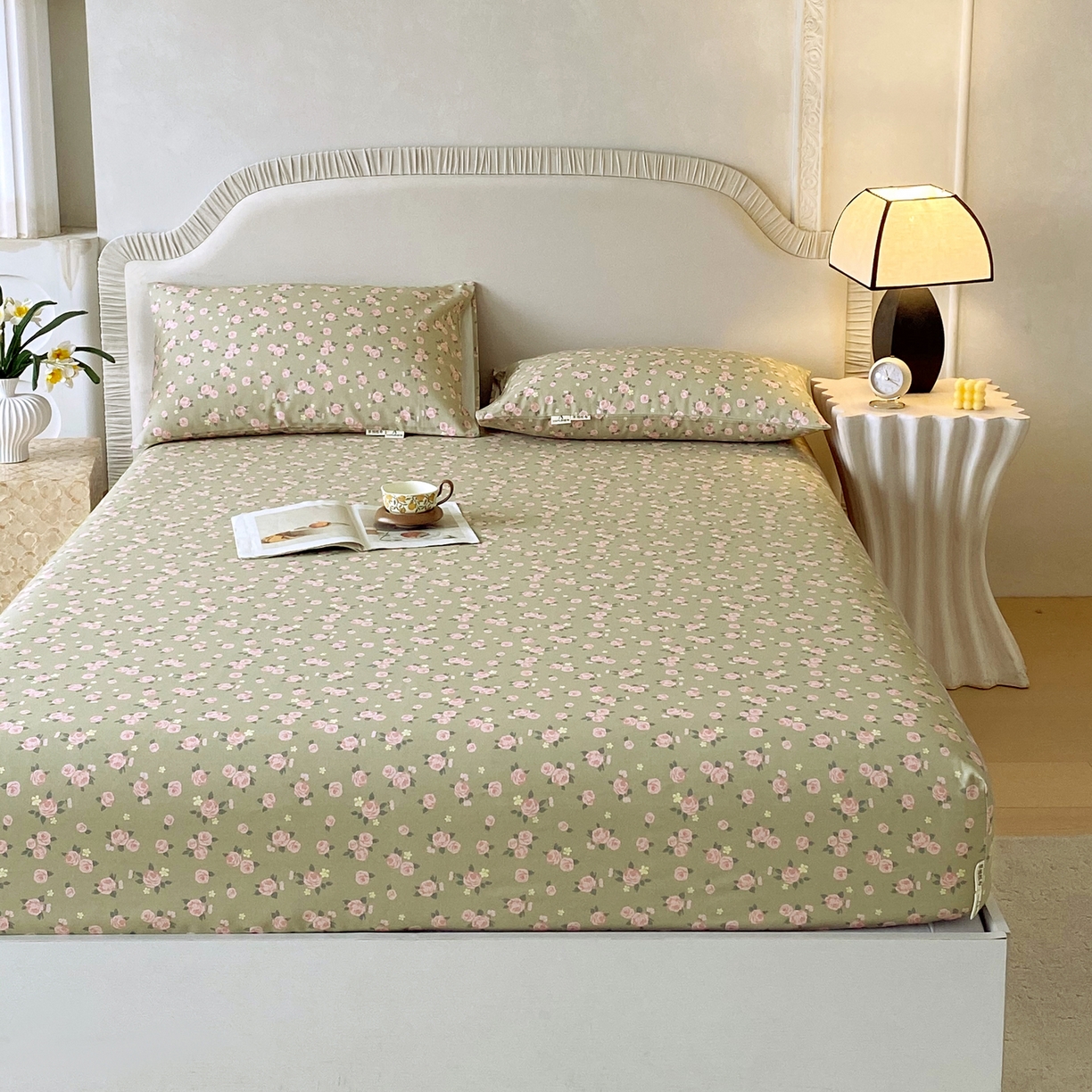 91家纺网 家纺一手货源 找家纺 春皖家纺 2026春夏新品简约款老粗布系列床笠品单床笠 床笠单件 知微