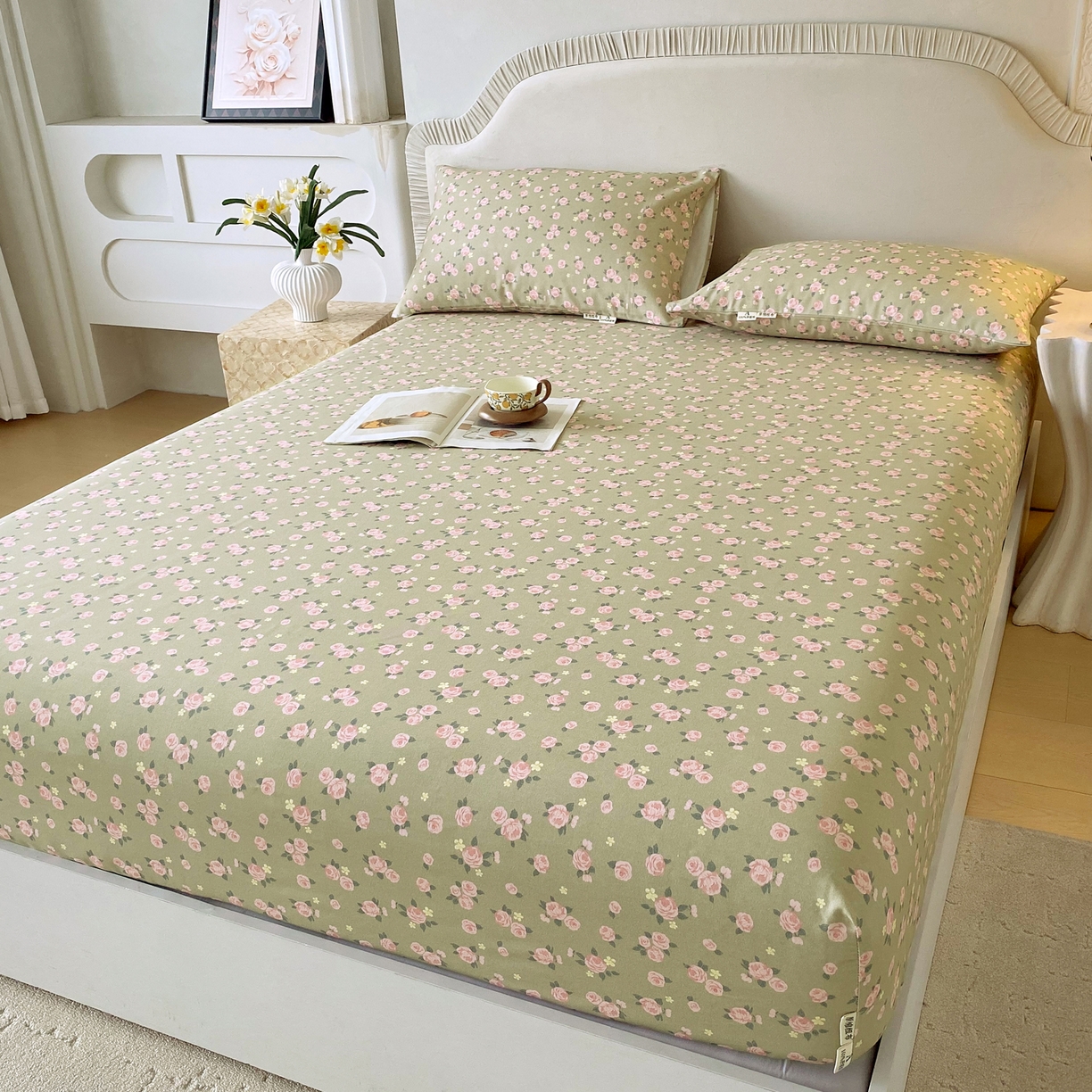 91家纺网 家纺一手货源 找家纺 春皖家纺 2026春夏新品简约款老粗布系列床笠品单床笠 床笠单件 知微