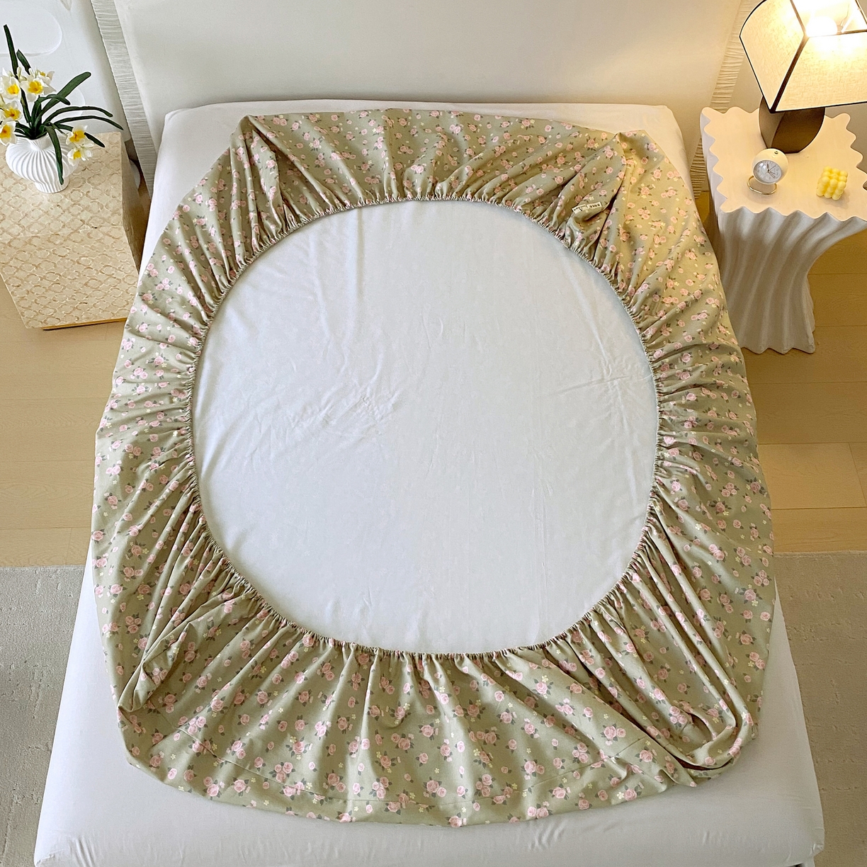 91家纺网 家纺一手货源 找家纺 春皖家纺 2026春夏新品简约款老粗布系列床笠品单床笠 床笠单件 知微