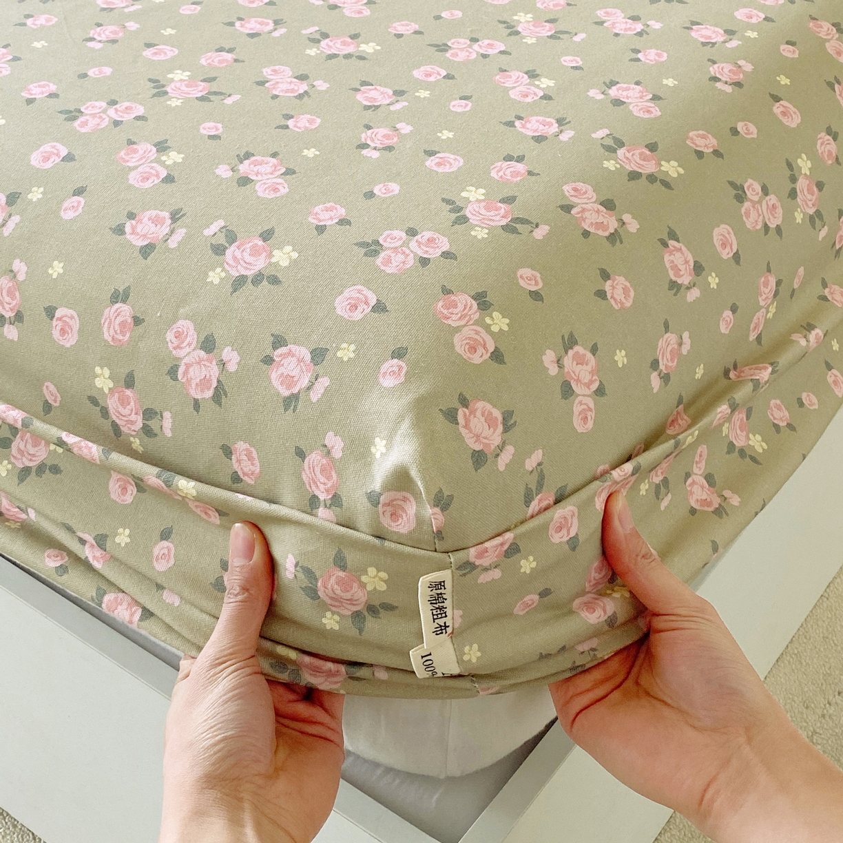 91家纺网 家纺一手货源 找家纺 春皖家纺 2026春夏新品简约款老粗布系列床笠品单床笠 床笠单件 知微