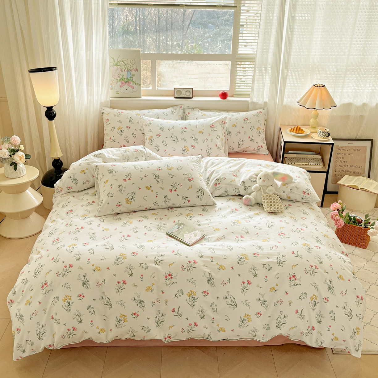 91家纺网 家纺一手货源 找家纺 柠馨 2026新款13372全棉印花单被套被套单件-薇丽 锦瑟