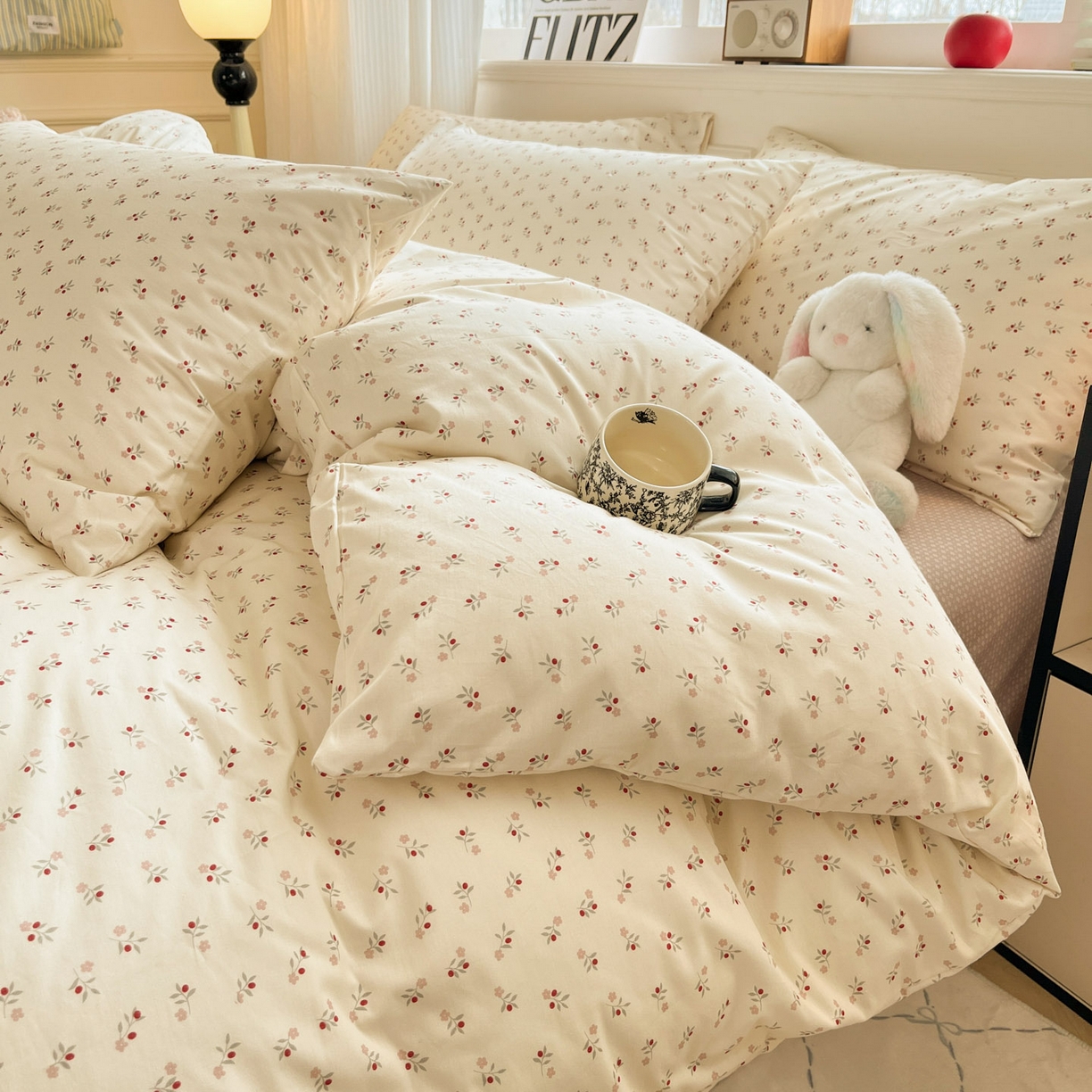 91家纺网 家纺一手货源 找家纺 柠馨 2026新款13372全棉印花单被套被套单件-薇丽 静晓