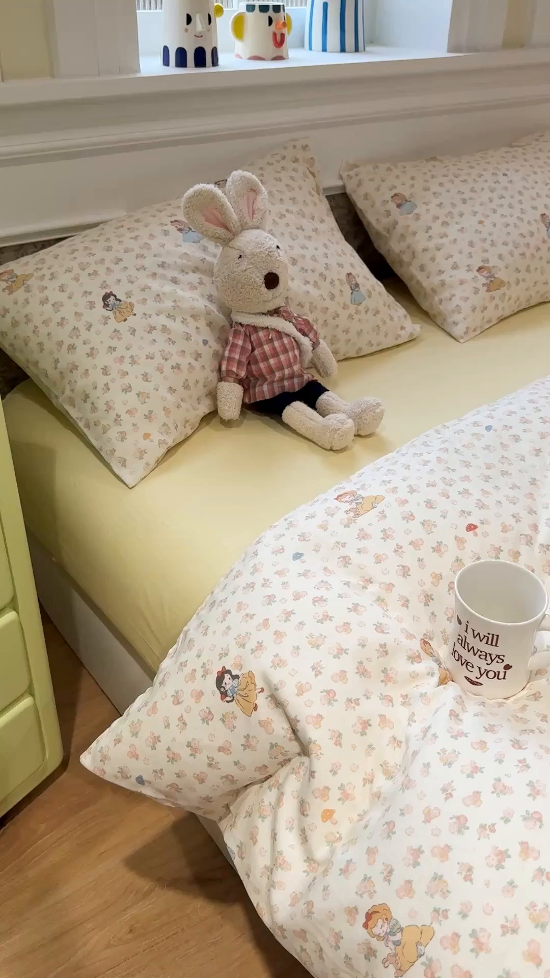 91家纺网 家纺一手货源 找家纺 塞纳 2026新款.全棉有氧双层纱四件套-场景一 花田公主梦