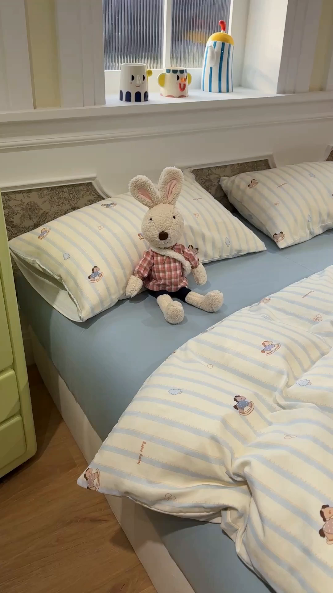 91家纺网 家纺一手货源 找家纺 塞纳 2026新款.全棉有氧双层纱四件套-场景一 晴空海岸线