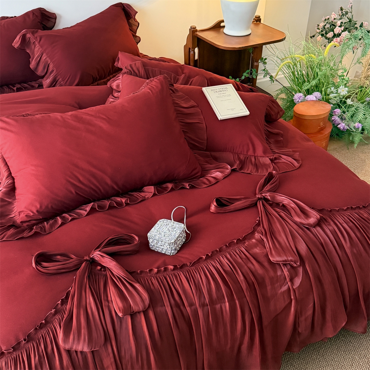 91家纺网 家纺一手货源 找家纺 （总）吾欢心 2026春夏新款公主风索菲亚四件套