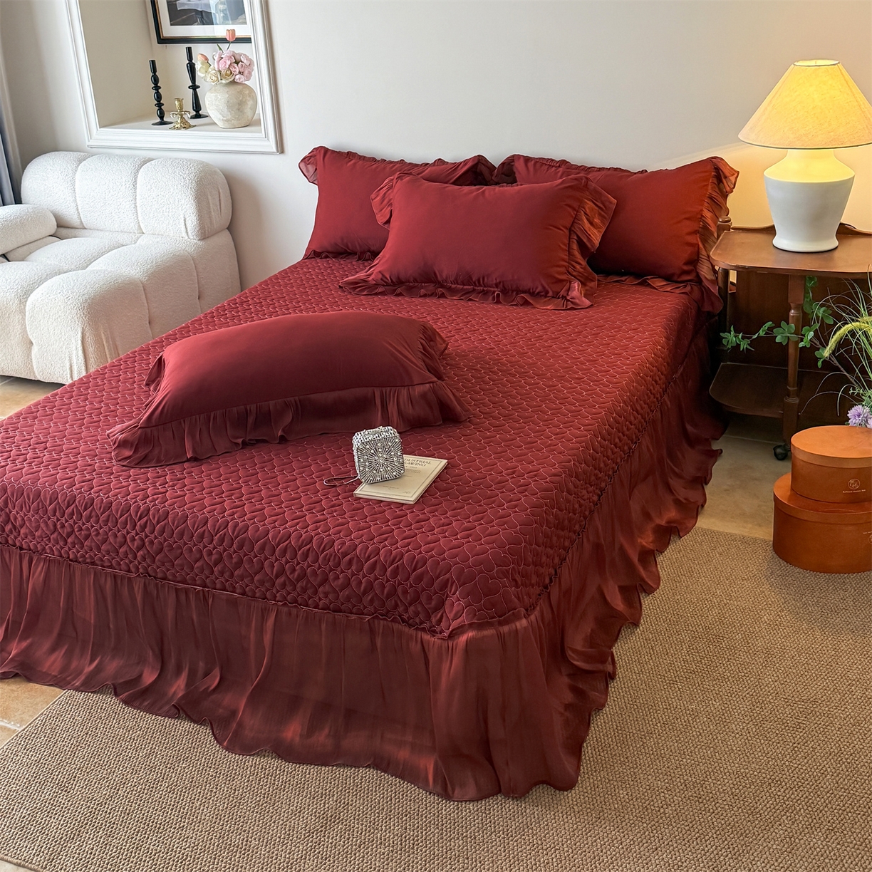 91家纺网 家纺一手货源 找家纺 （总）吾欢心 2026春夏新款公主风索菲亚四件套