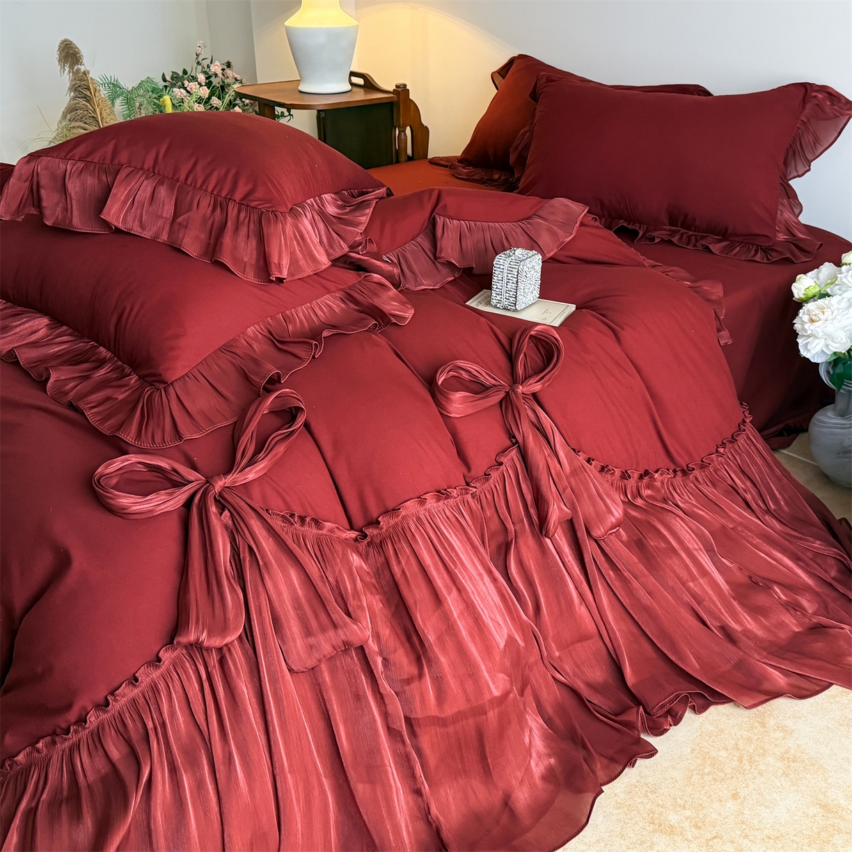 91家纺网 家纺一手货源 找家纺 （总）吾欢心 2026春夏新款公主风索菲亚四件套